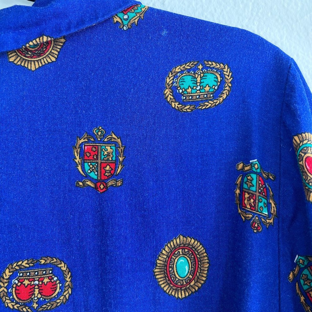 Lucia Vintage Patterned Button Up Top - Picture 8 of 10
